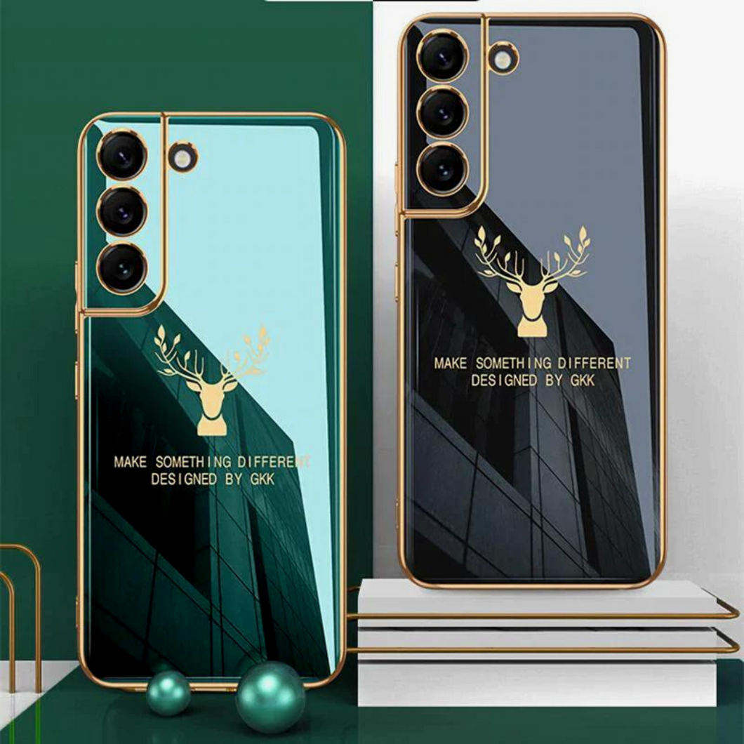 Luxury High Quality Electroplate Tempered Back Glass Case for S22+