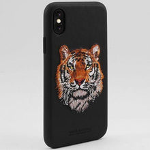 Load image into Gallery viewer, Embroidered Design High Quality Design Black Leather Case For iPhone XR
