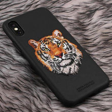 Load image into Gallery viewer, Embroidered Design High Quality Design Black Leather Case For iPhone XS Max
