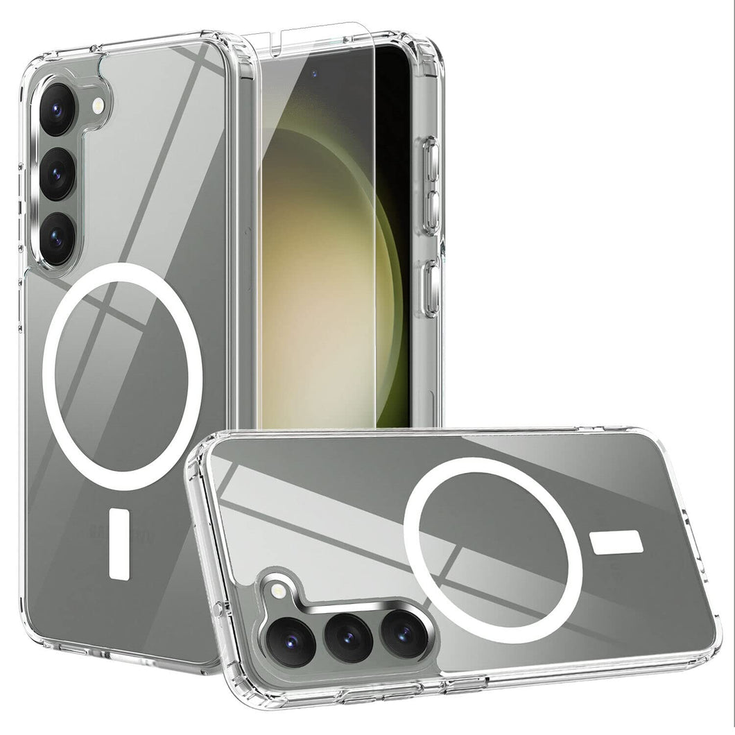 Galaxy S23 MagSafe Transparent Hard PC Back Case Cover