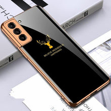 Load image into Gallery viewer, Luxury High Quality Electroplate Tempered Back Glass Case for S22+
