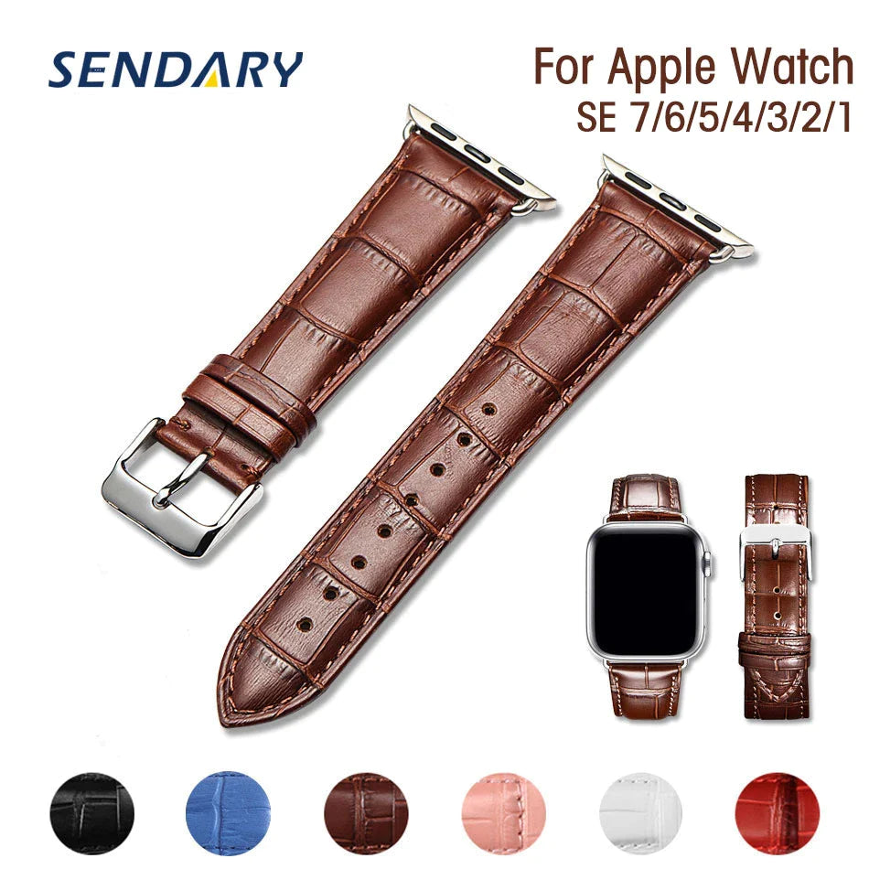 Leather Watch Band for Apple Watch SE 7/6/5/4 42MM / 44MM / 45MM / 49MM