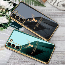 Load image into Gallery viewer, Luxury High Quality Electroplate Tempered Back Glass Case For S22
