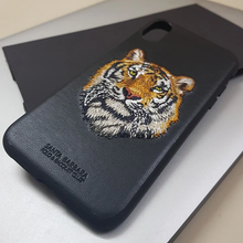 Load image into Gallery viewer, Embroidered Design High Quality Design Black Leather Case For iPhone X/XS
